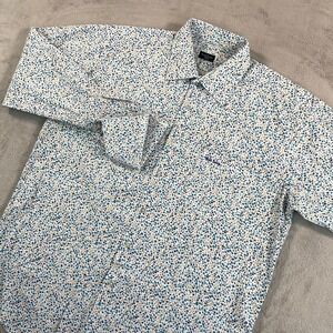 Paul Smith London Dress Shirt Men XL 17 Multi Floral French Cuff Designer Logo